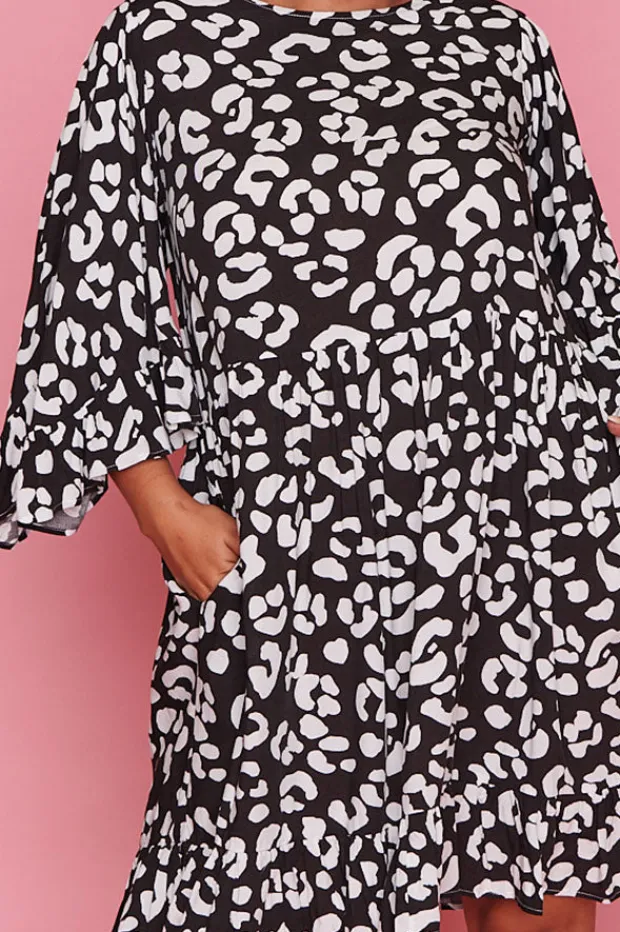 Label of Love Casual Dresses | Shift Dresses*Diona Black Leopard Dress