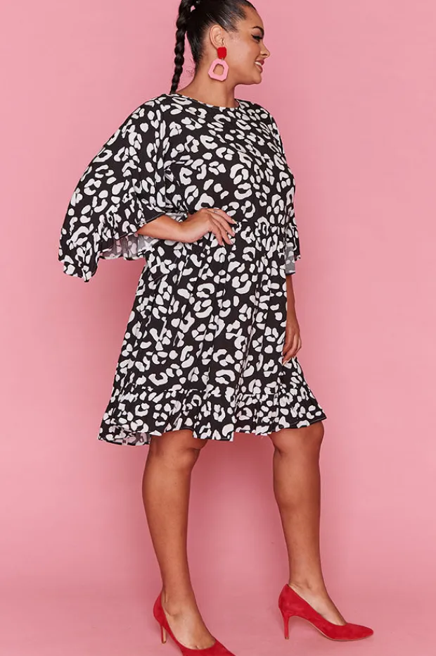 Label of Love Casual Dresses | Shift Dresses*Diona Black Leopard Dress