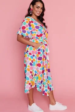 Little Party Dress Casual Dresses | Loose Dresses*Dionne White Rainbow Pebble Dress