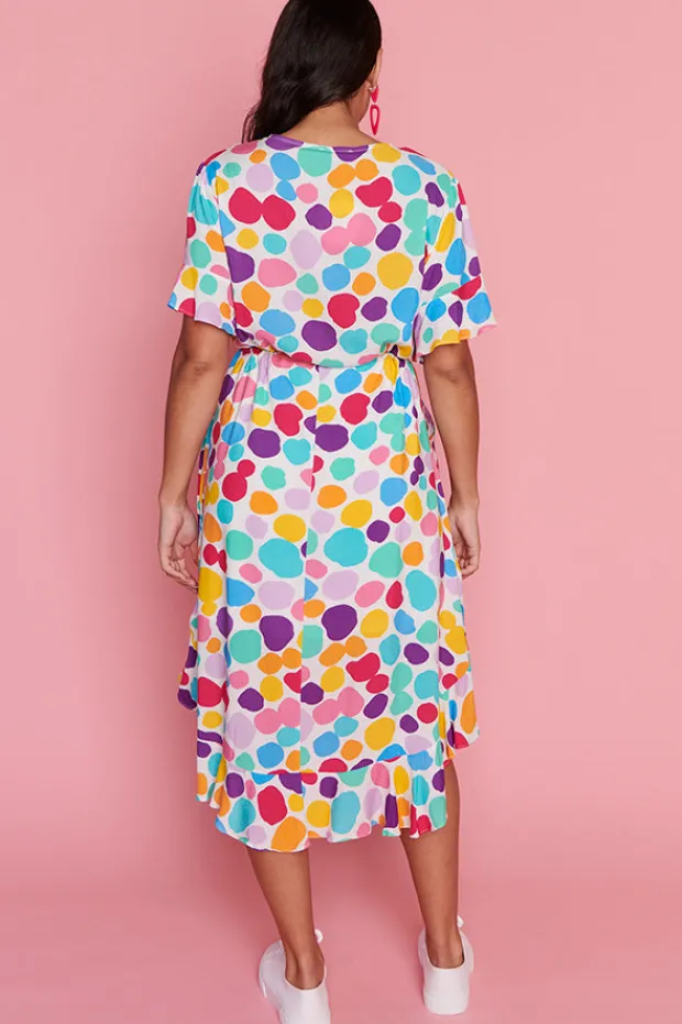 Little Party Dress Casual Dresses | Loose Dresses*Dionne White Rainbow Pebble Dress