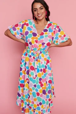 Little Party Dress Casual Dresses | Loose Dresses*Dionne White Rainbow Pebble Dress