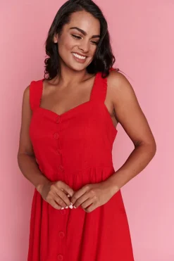 Lorraine Designs Casual Dresses | Fit & Flare Dresses*Eddie Red Dress