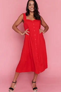 Lorraine Designs Casual Dresses | Fit & Flare Dresses*Eddie Red Dress