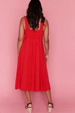 Lorraine Designs Casual Dresses | Fit & Flare Dresses*Eddie Red Dress
