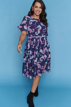 Lorraine Designs Casual Dresses | Fit & Flare Dresses*Ellen Seahorses Dress
