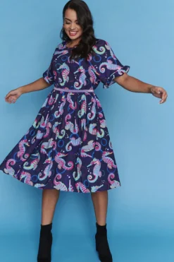 Lorraine Designs Casual Dresses | Fit & Flare Dresses*Ellen Seahorses Dress