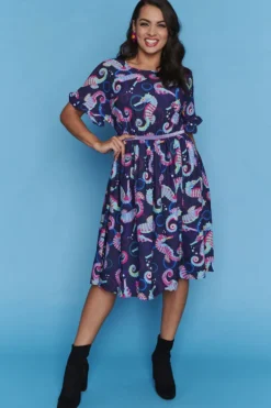 Lorraine Designs Casual Dresses | Fit & Flare Dresses*Ellen Seahorses Dress
