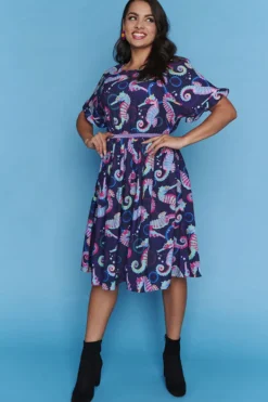 Lorraine Designs Casual Dresses | Fit & Flare Dresses*Ellen Seahorses Dress