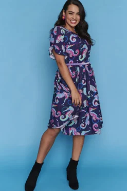Lorraine Designs Casual Dresses | Fit & Flare Dresses*Ellen Seahorses Dress