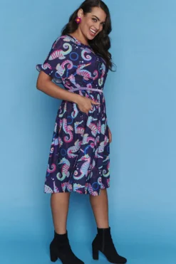 Lorraine Designs Casual Dresses | Fit & Flare Dresses*Ellen Seahorses Dress