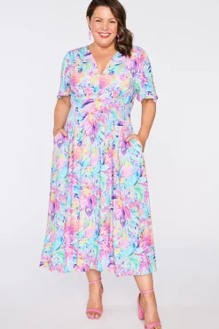YD International Casual Dresses*Eloise Rainbow Bloom Dress