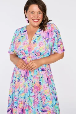 YD International Casual Dresses*Eloise Rainbow Bloom Dress