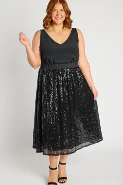 Lorraine Designs Skirts*Eras Black Sequin Skirt