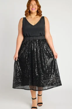 Lorraine Designs Skirts*Eras Black Sequin Skirt