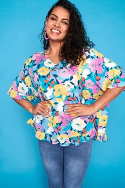 Lorraine Designs Tops*Eva Chalky Floral Top