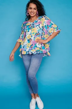 Lorraine Designs Tops*Eva Chalky Floral Top
