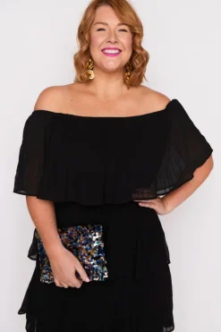 Lorraine Designs Cocktail Dresses | Bridesmaid Dresses*Faire Black Pleated Dress