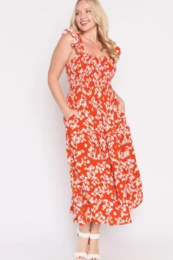 Lorraine Designs Casual Dresses | Fit & Flare Dresses*Farah Red Petal Whimsy Dress