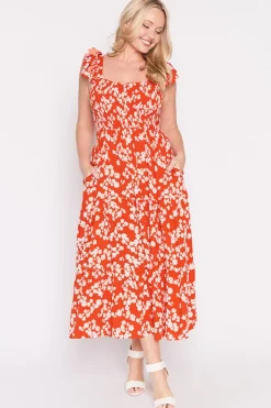 Lorraine Designs Casual Dresses | Fit & Flare Dresses*Farah Red Petal Whimsy Dress