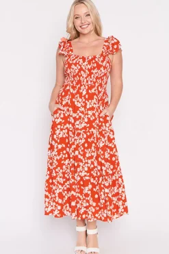 Lorraine Designs Casual Dresses | Fit & Flare Dresses*Farah Red Petal Whimsy Dress