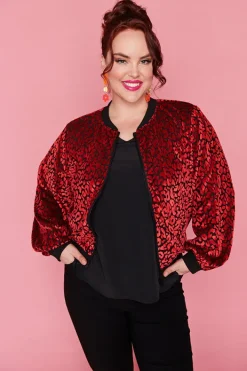 Lorraine Designs Jackets & Coats*Flashy Burning Red Jacket