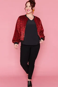 Lorraine Designs Jackets & Coats*Flashy Burning Red Jacket