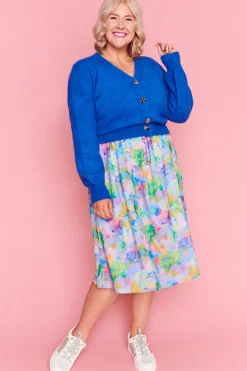 Lorraine Designs Knits & Cardigans*Fluffy Electric Blue Cardi