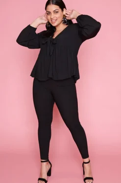 Label of Love Tops*Focus Black Blouse