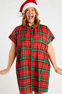 Lorraine Designs Shirt Dresses | Shift Dresses*Frances Tartan Christmas Dress