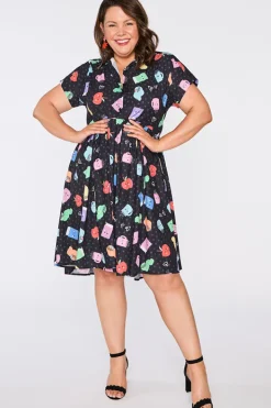 Lorraine Designs Shirt Dresses | Casual Dresses*Frankie Bookworm Black Dress