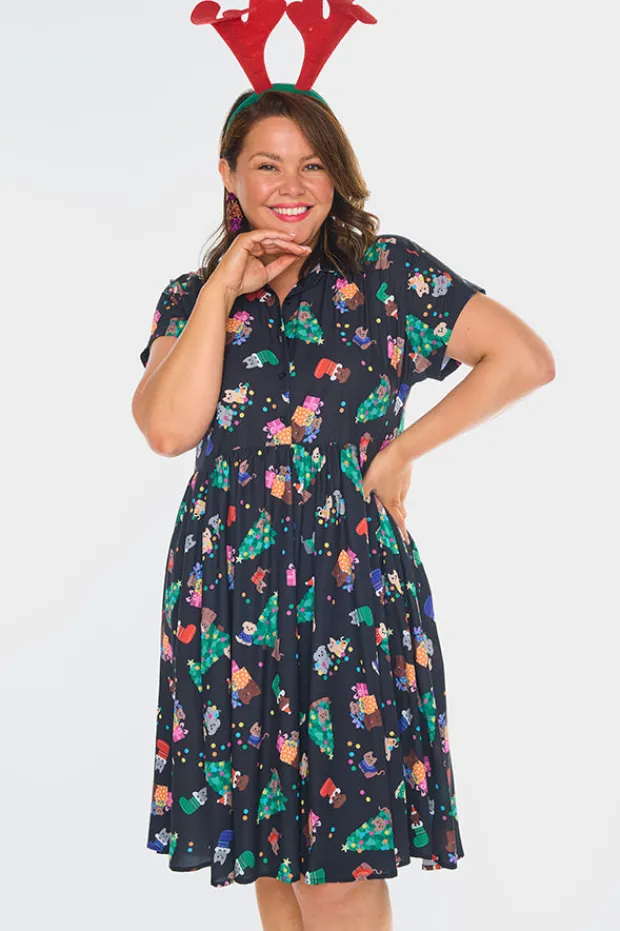 Lorraine Designs Casual Dresses | Fit & Flare Dresses*Frankie Christmas Pets Dress