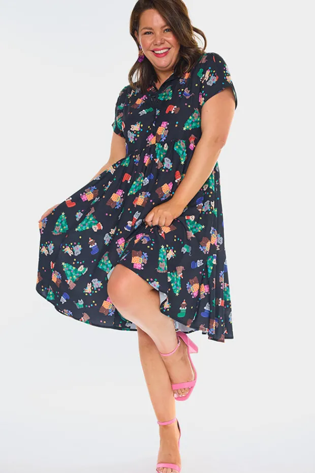 Lorraine Designs Casual Dresses | Fit & Flare Dresses*Frankie Christmas Pets Dress