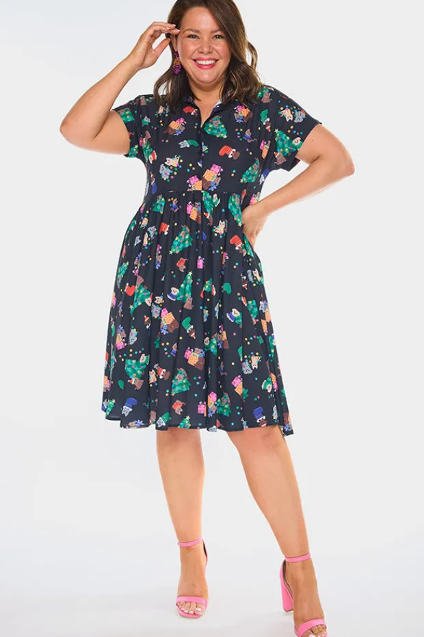Lorraine Designs Casual Dresses | Fit & Flare Dresses*Frankie Christmas Pets Dress