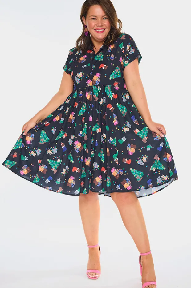 Lorraine Designs Casual Dresses | Fit & Flare Dresses*Frankie Christmas Pets Dress