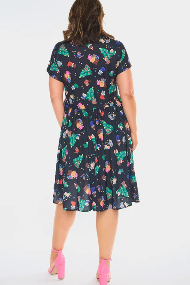 Lorraine Designs Casual Dresses | Fit & Flare Dresses*Frankie Christmas Pets Dress