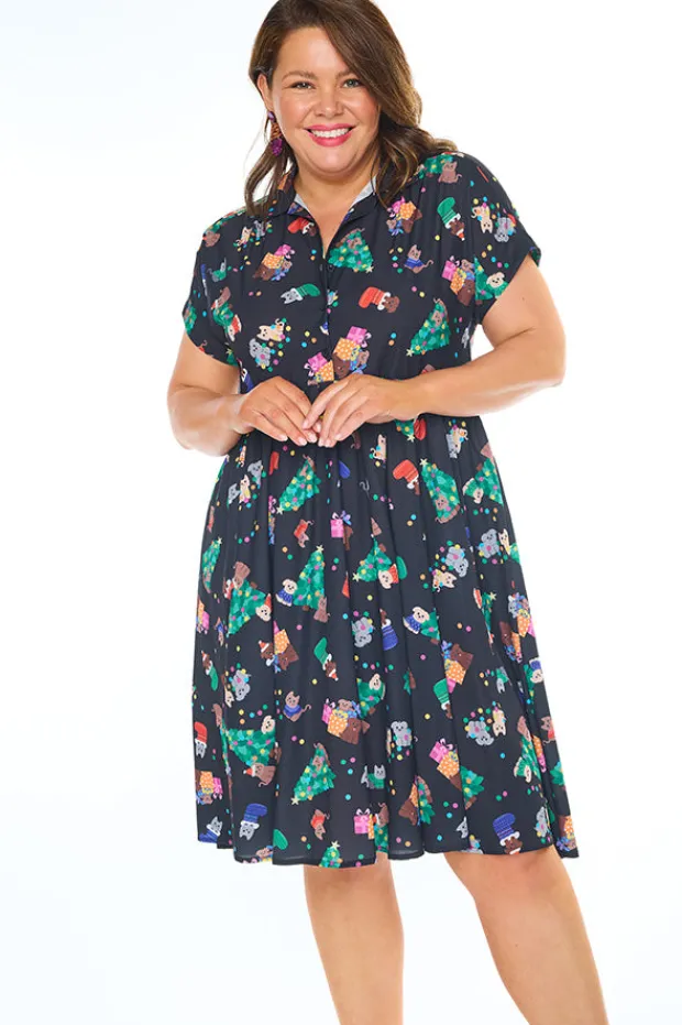 Lorraine Designs Casual Dresses | Fit & Flare Dresses*Frankie Christmas Pets Dress