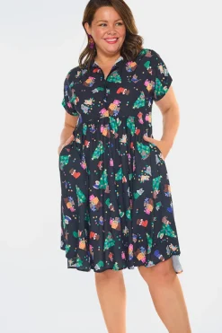 Lorraine Designs Casual Dresses | Fit & Flare Dresses*Frankie Christmas Pets Dress