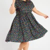 Lorraine Designs Shirt Dresses | Casual Dresses*Frankie Ditsy Black Dress