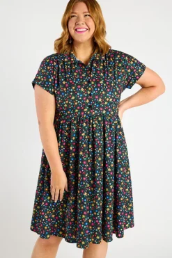 Lorraine Designs Shirt Dresses | Casual Dresses*Frankie Ditsy Black Dress
