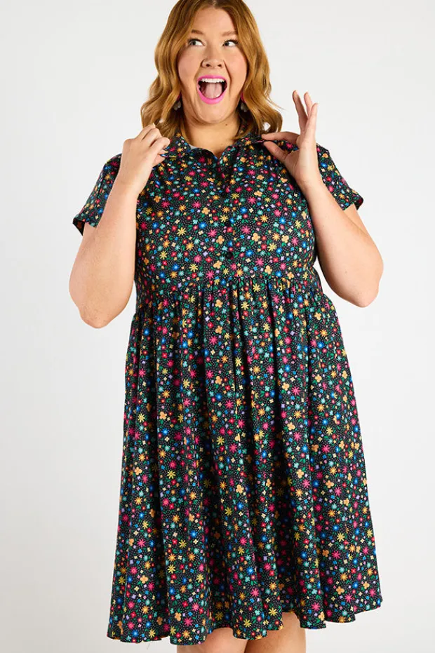 Lorraine Designs Shirt Dresses | Casual Dresses*Frankie Ditsy Black Dress