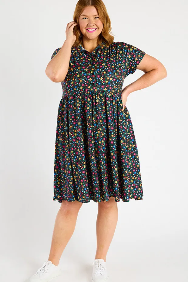 Lorraine Designs Shirt Dresses | Casual Dresses*Frankie Ditsy Black Dress