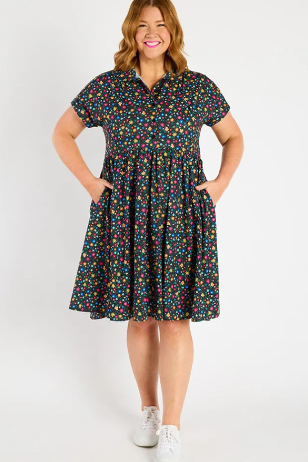 Lorraine Designs Shirt Dresses | Casual Dresses*Frankie Ditsy Black Dress