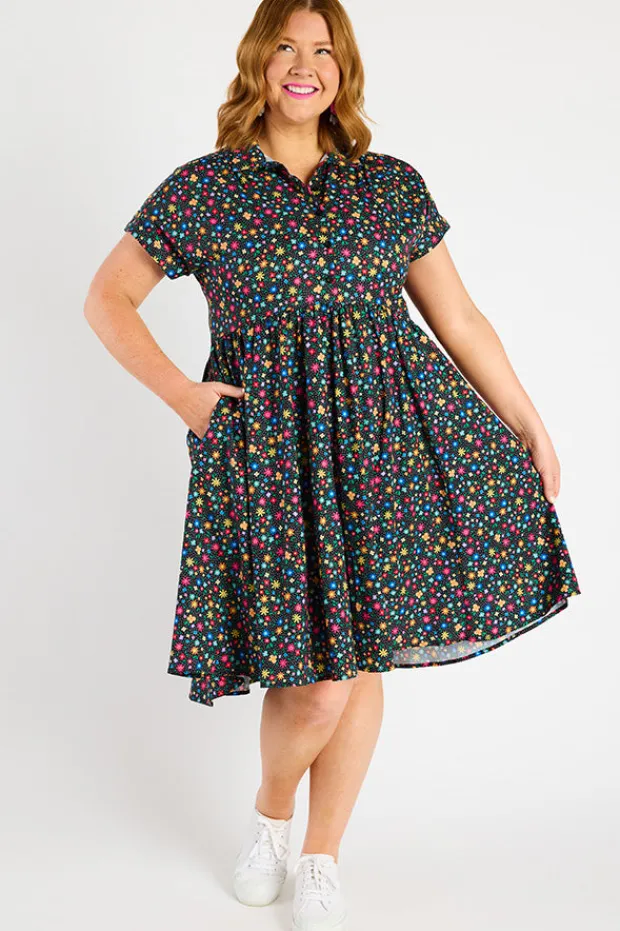 Lorraine Designs Shirt Dresses | Casual Dresses*Frankie Ditsy Black Dress