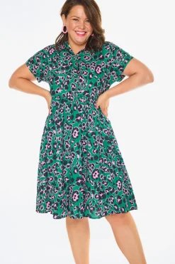 Lorraine Designs Shirt Dresses | Casual Dresses*Frankie Green Leopard Dress