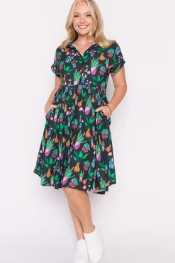Lorraine Designs Shirt Dresses | Casual Dresses*Frankie Inky Plants Dress