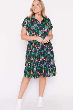 Lorraine Designs Shirt Dresses | Casual Dresses*Frankie Inky Plants Dress