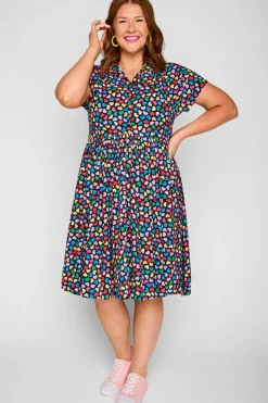 Lorraine Designs Shirt Dresses | Casual Dresses*Frankie Love Candy Black Dress