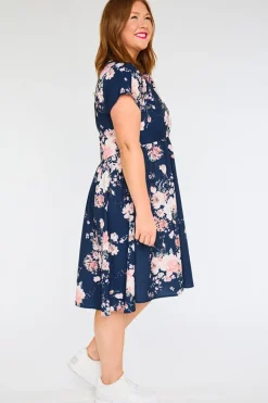 Lorraine Designs Shirt Dresses | Casual Dresses*Frankie Navy Floral Dress