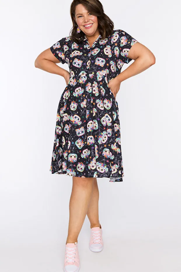 Lorraine Designs Shirt Dresses | Casual Dresses*Frankie Sugar Skull Pets Dress