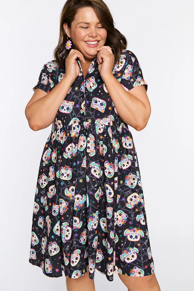 Lorraine Designs Shirt Dresses | Casual Dresses*Frankie Sugar Skull Pets Dress